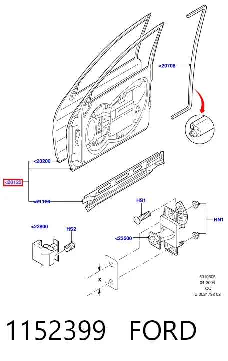 Двері передні ліві 1152399 Ford