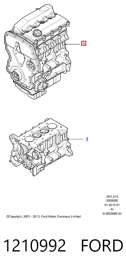 Двигун 1210992 Ford