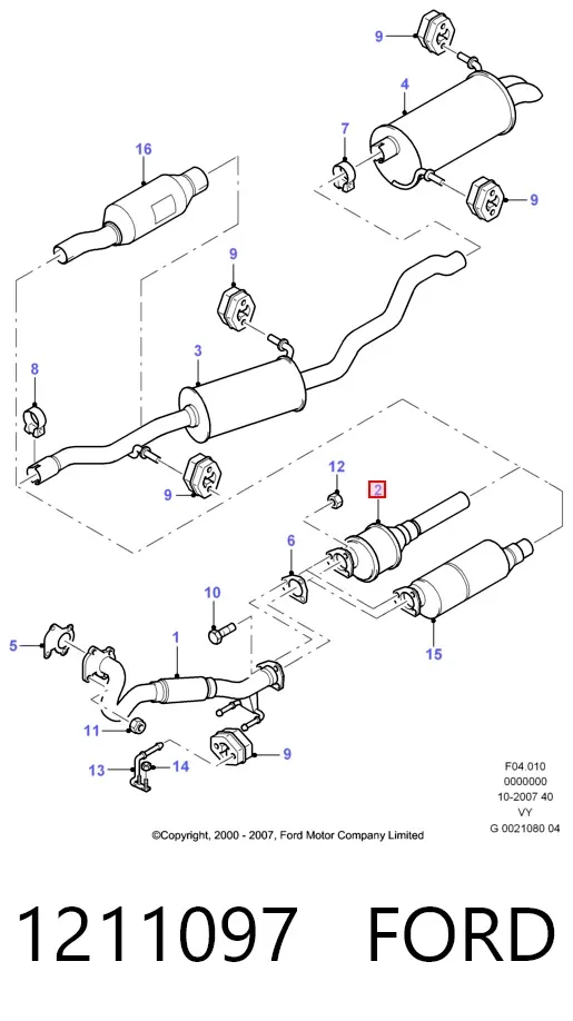 Каталізатор 1211097 Ford