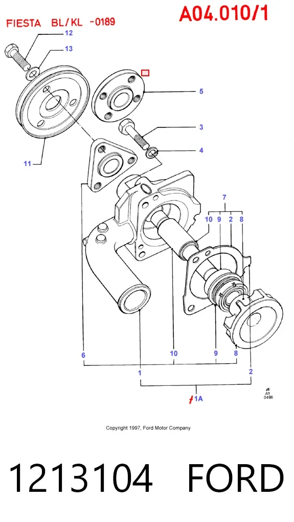 Помпа 1213104 Ford