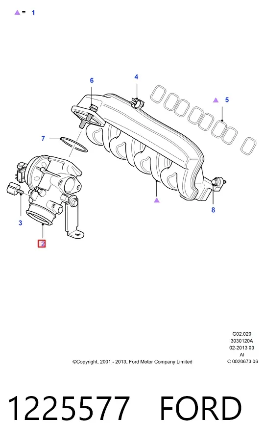 Клапан ЄГР 1225577 Ford