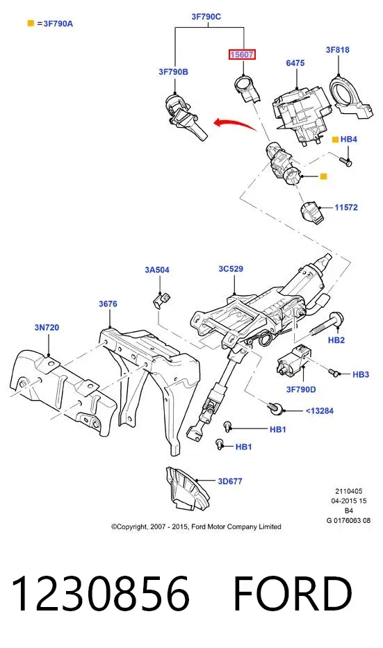 Антена/кільце имобілайзера 1230856 Ford