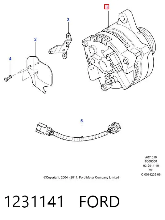 Генератор 1231141 Ford