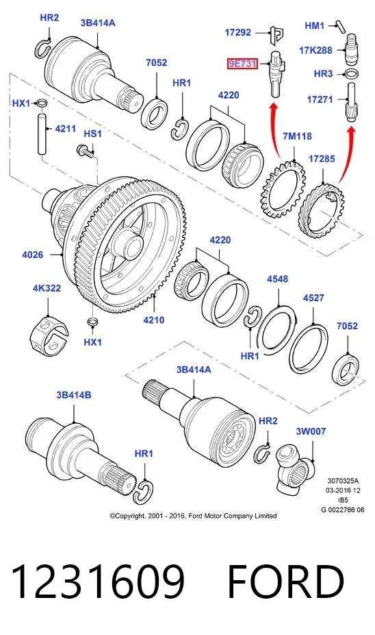 Датчик швидкості 1231609 Ford