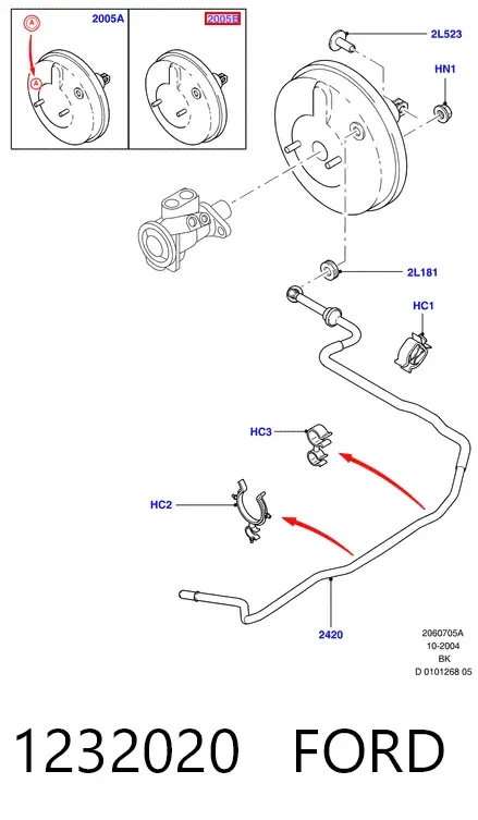 Підсилювач гальм 1232020 Ford
