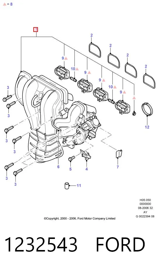 Впускний колектор 1232543 Ford