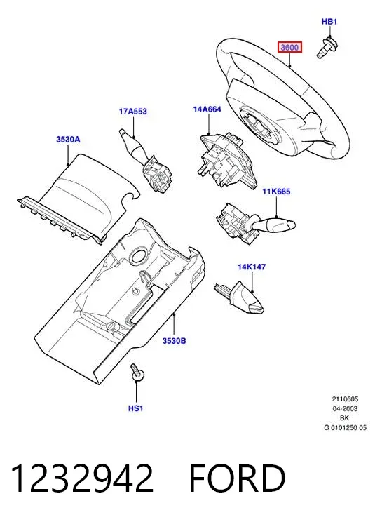 Кермо 1232942 Ford