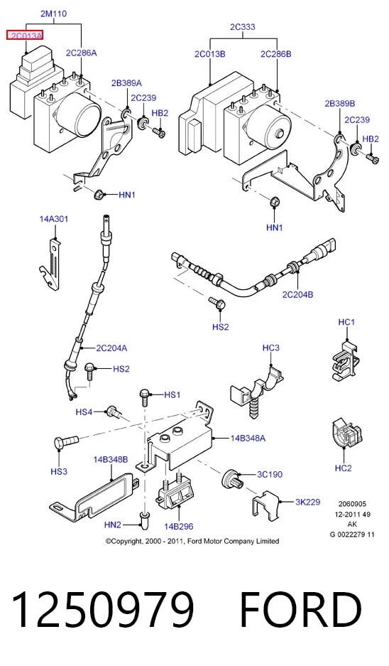 Генератор 1250979 Ford
