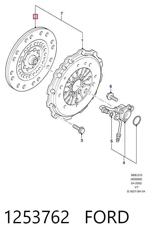 Диск зчеплення 1253762 Ford