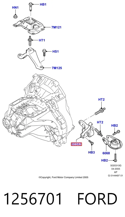 Подушка двигуна задня 1256701 Ford