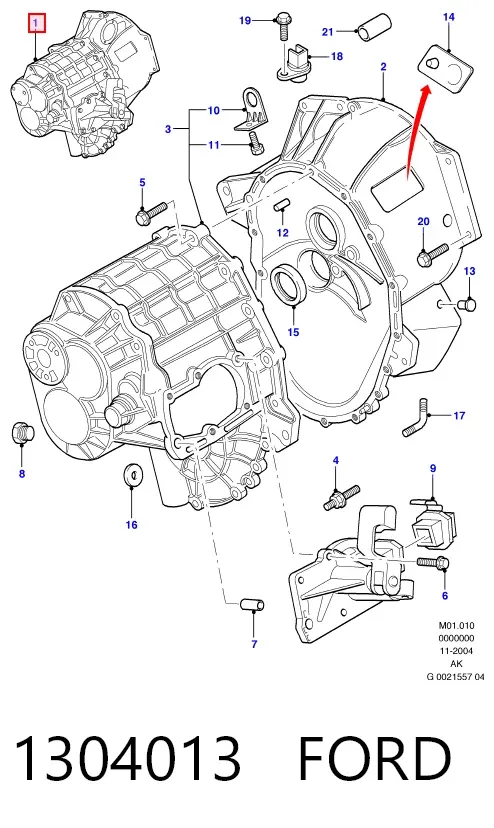Коробка передач 1304013 Ford
