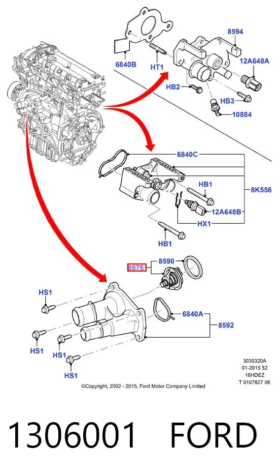 Термостат 1306001 Ford