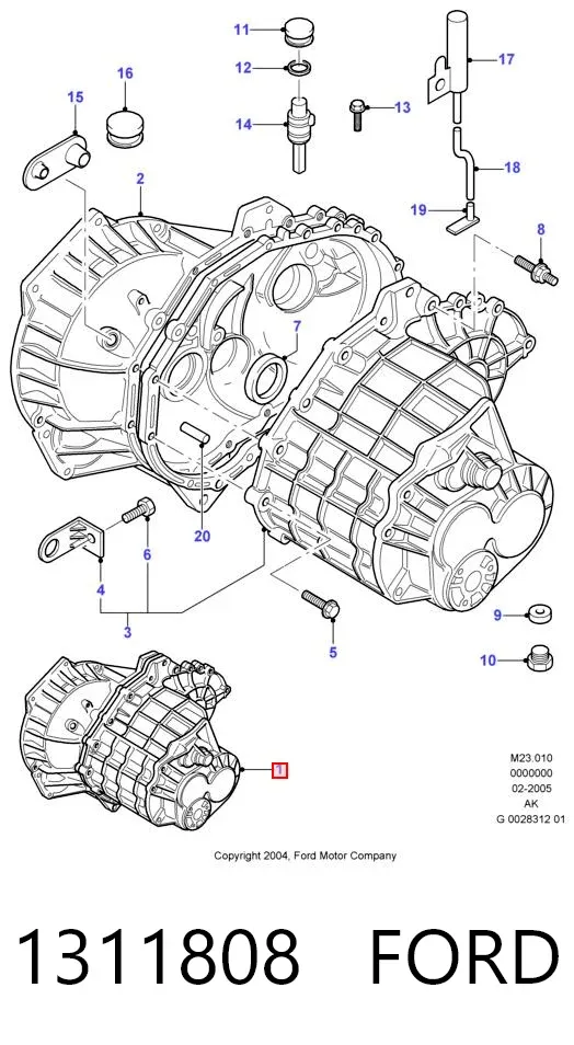 Коробка передач 1311808 Ford
