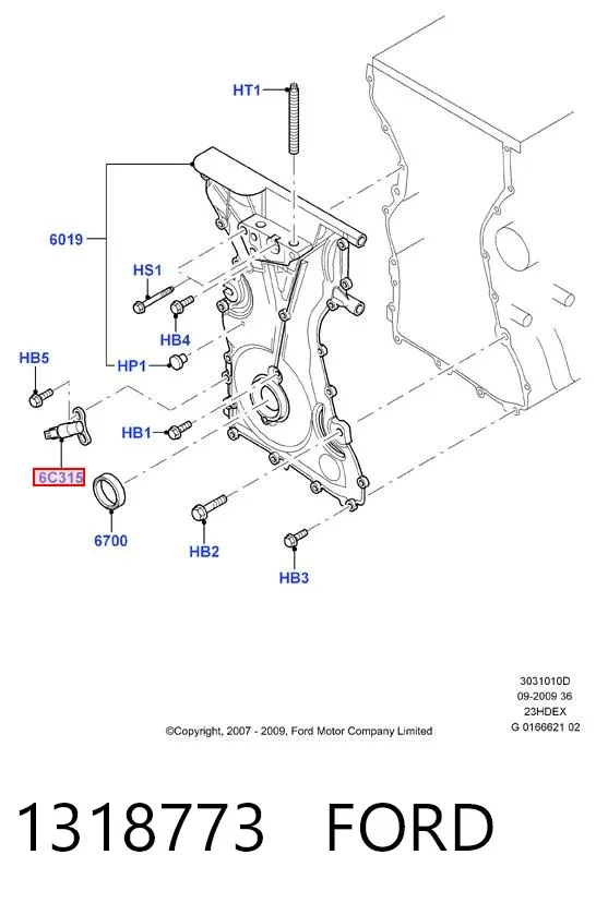 Датчик колінвала 1318773 Ford