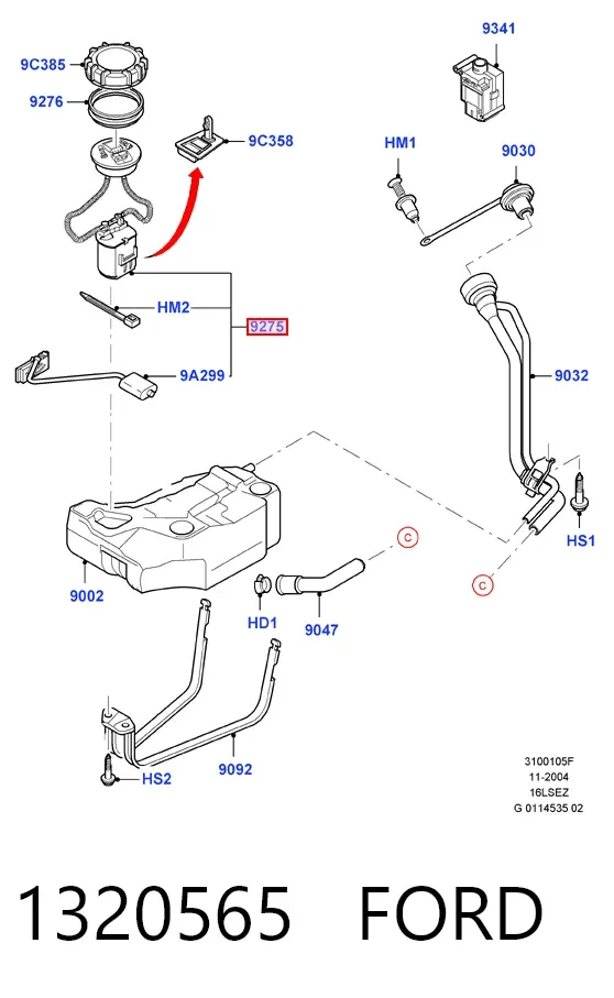 Бензонасос 1320565 Ford