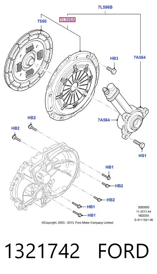 Зчеплення 1321742 Ford