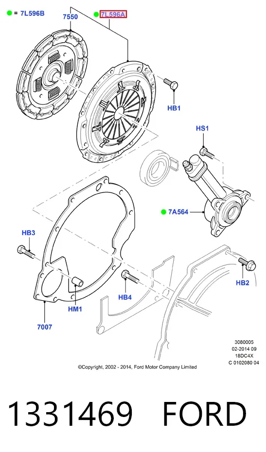 Зчеплення 1331469 Ford