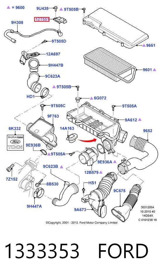 МАП Сенсор 1333353 Ford