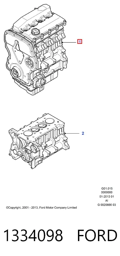 Двигун 1334098 Ford
