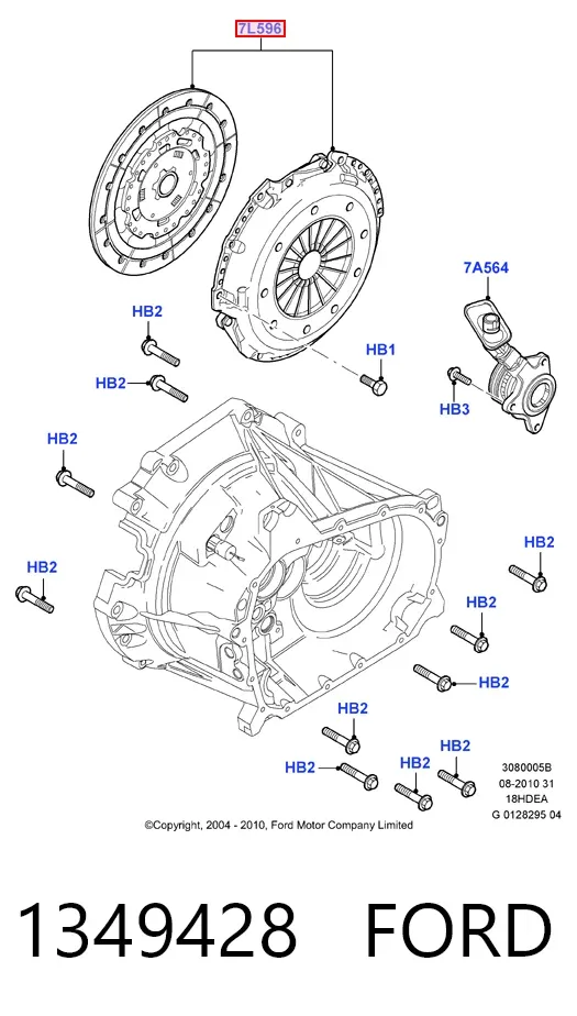 Зчеплення 1349428 Ford