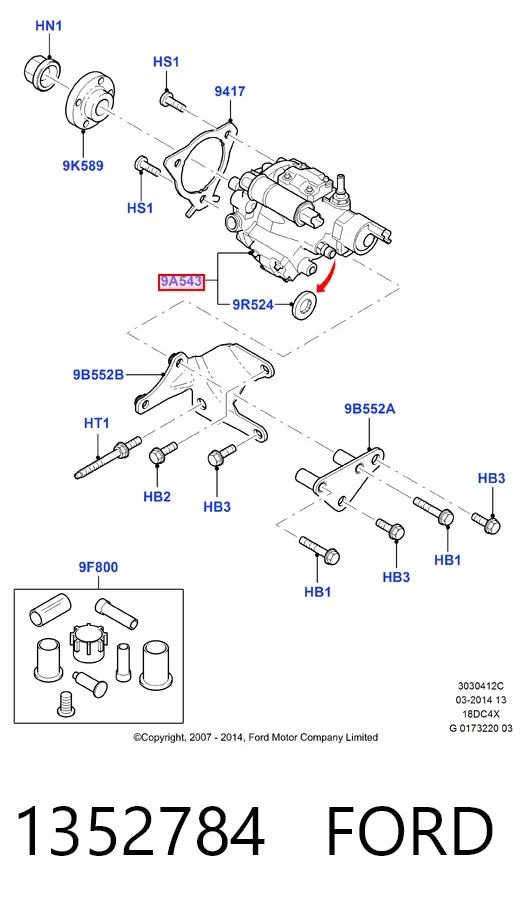 Паливний насос високого тиску 1352784 Ford