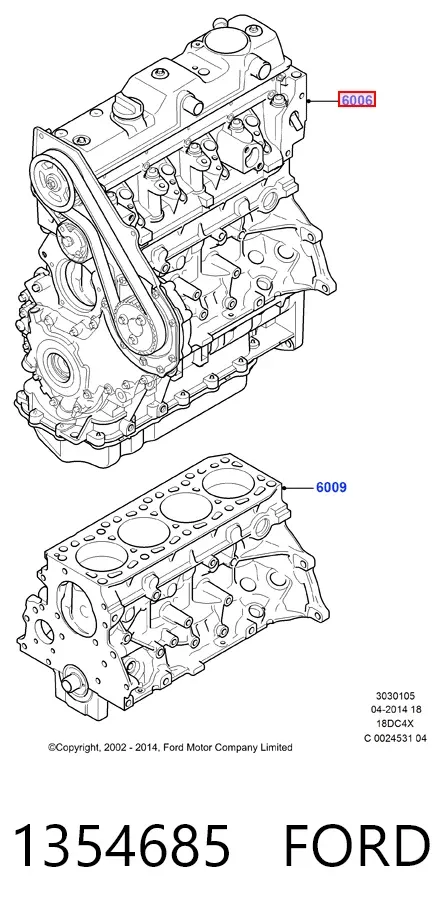 Двигун 1354685 Ford