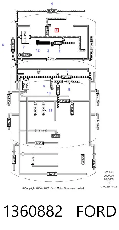 Термостат 1360882 Ford