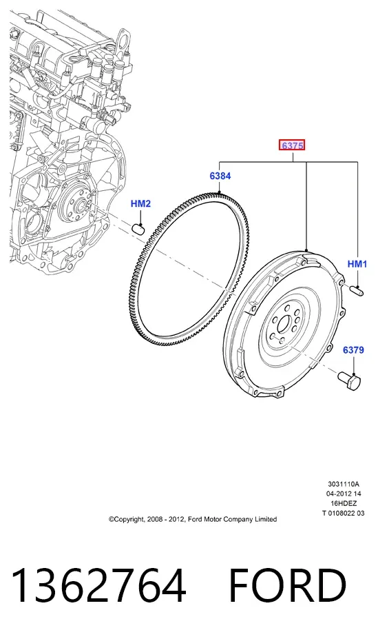 Маховик 1362764 Ford