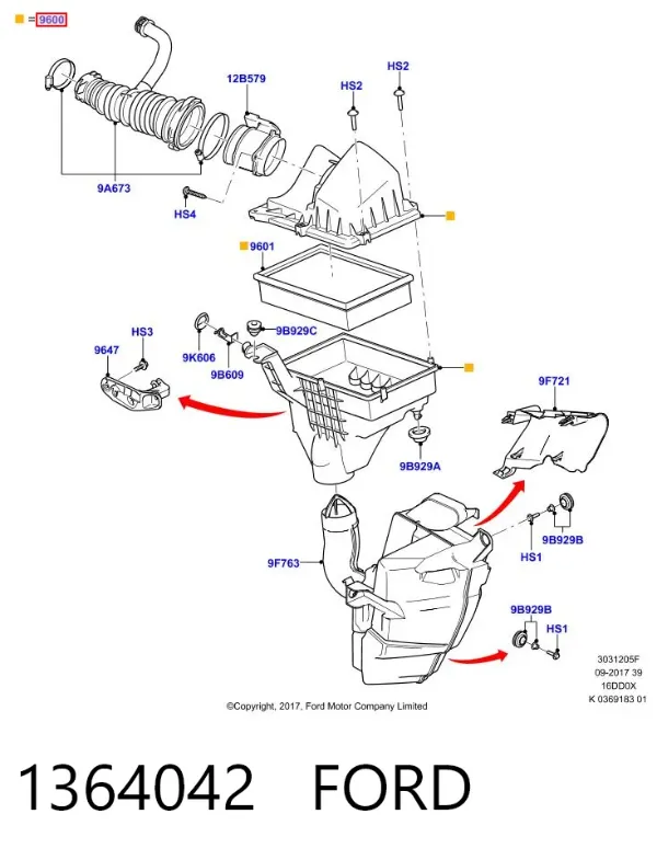Корпус фільтра 1364042 Ford