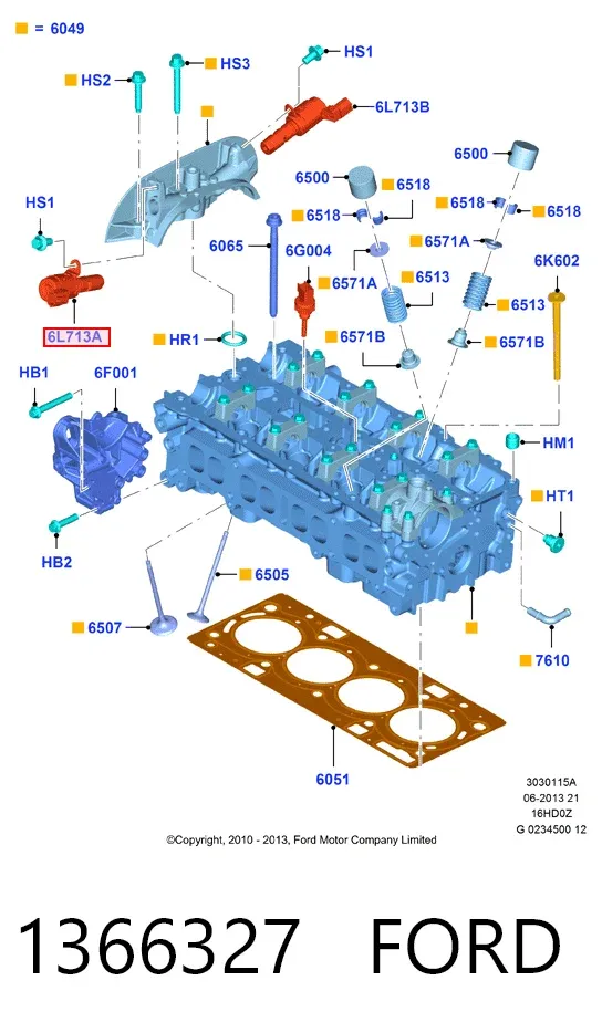 Клапан фазорегулятора 1366327 Ford
