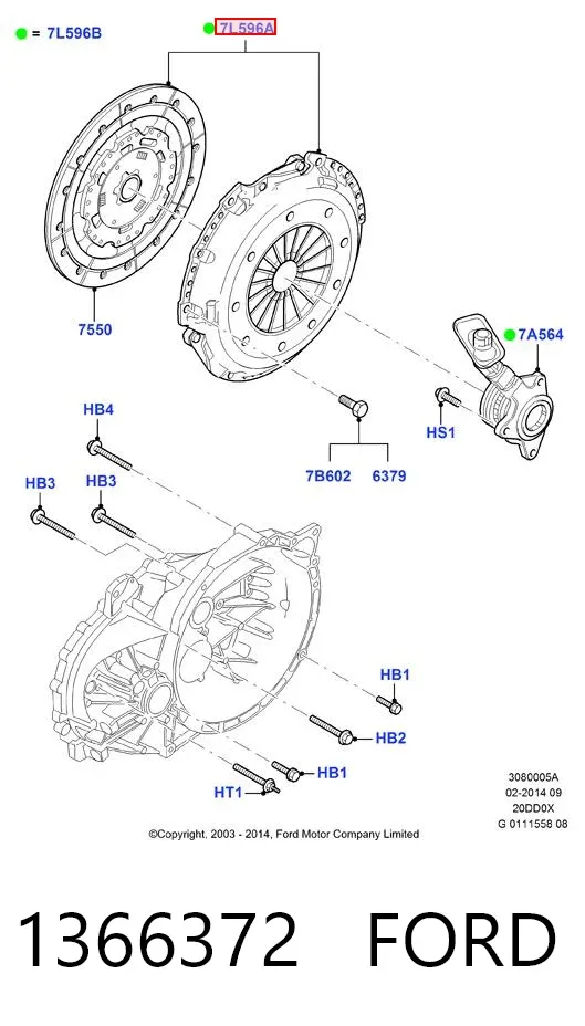 Зчеплення 1366372 Ford