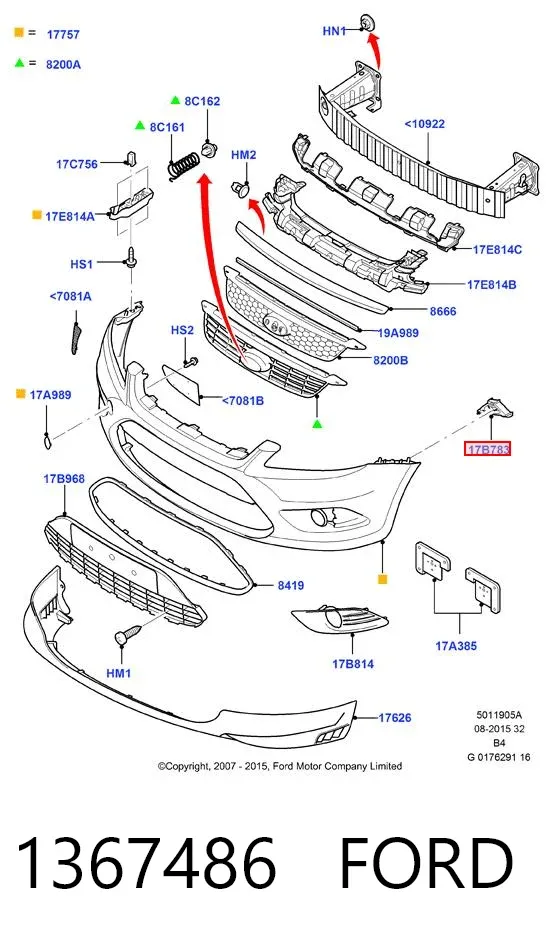 Направляюча переднього бампера, ліва BP38784 DP Group