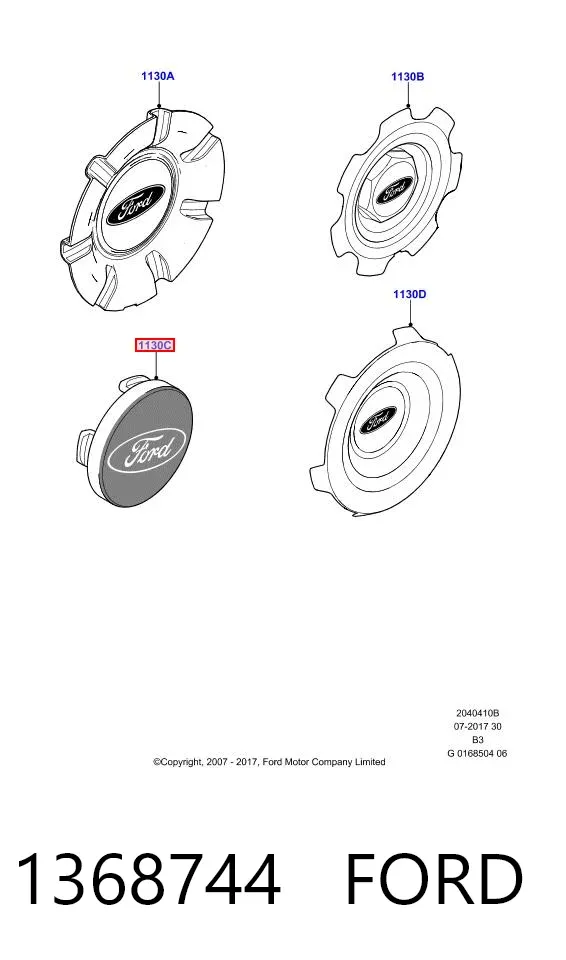 Ковпаки 1368744 Ford