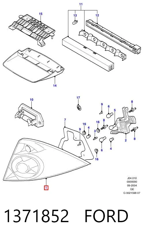 Задня права фара 1371852 Ford