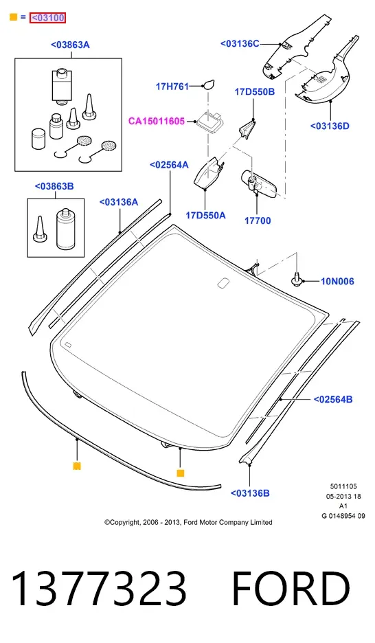 Лобове скло Ford S-Max CA1