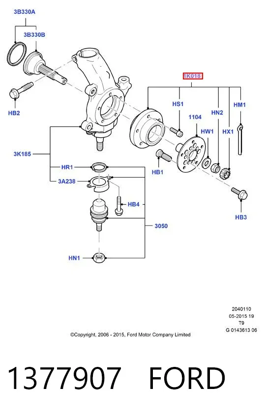 Підшипник ступиці 1377907 Ford