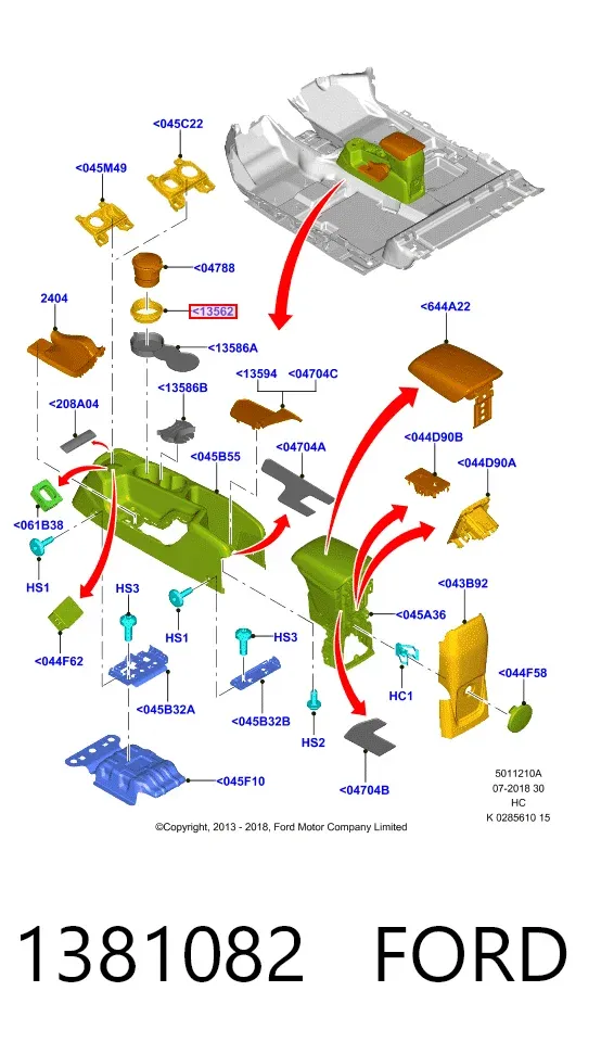 Ліхтар задній лівий, зовнішній 1381082 Ford