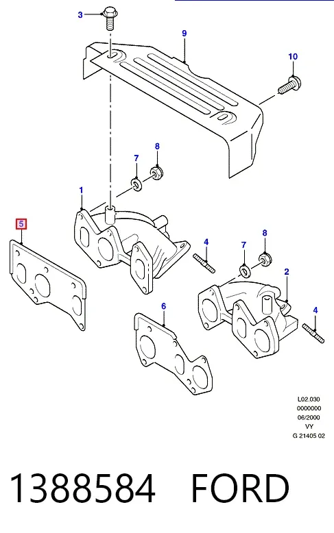 Прокладка колектора Seat Leon I