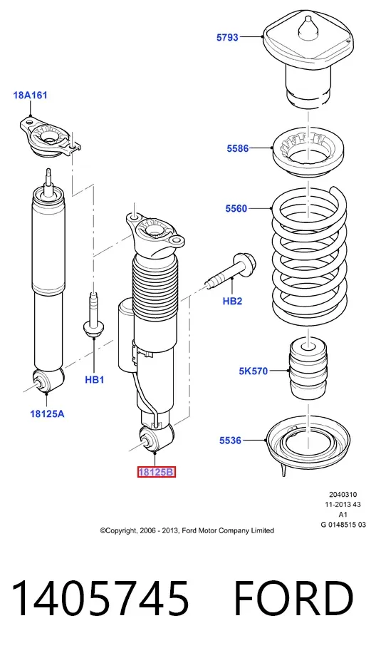 Амортизатор задній 1405745 Ford