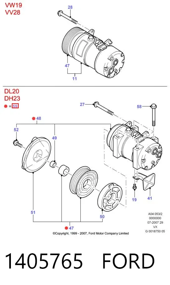 Компресор кондиціонера 1405765 Ford