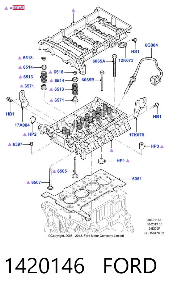 ГБЦ 1420146 Ford