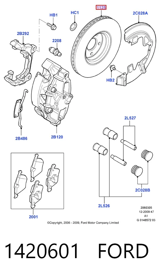 Гальмівні диски передні 1420601 Ford