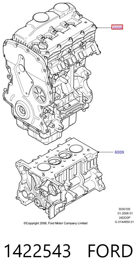 Двигун 1422543 Ford