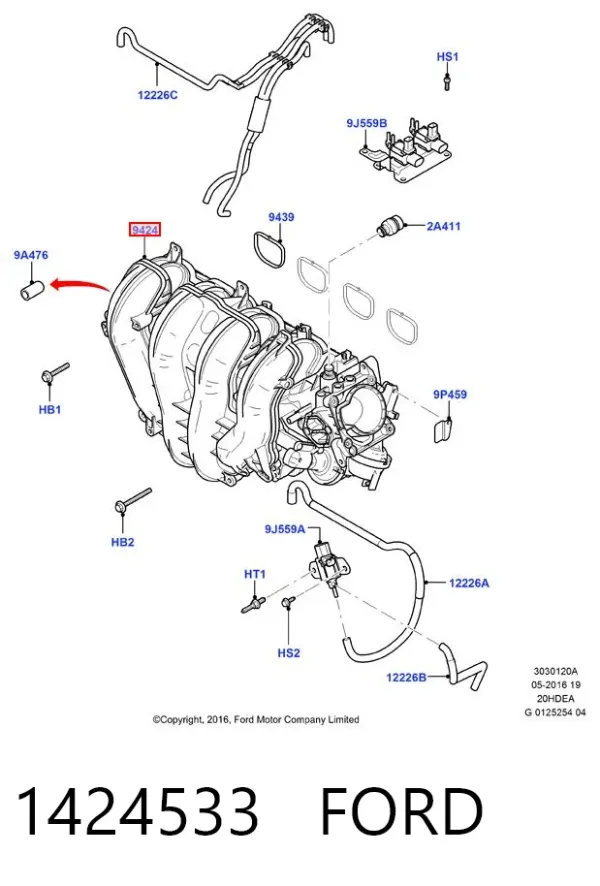 Впускний колектор 1424533 Ford