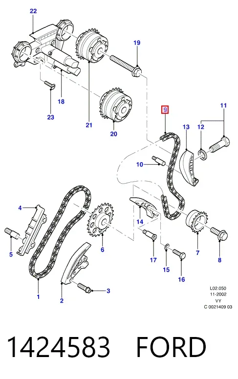 Ланцюг ГРМ 1424583 Ford