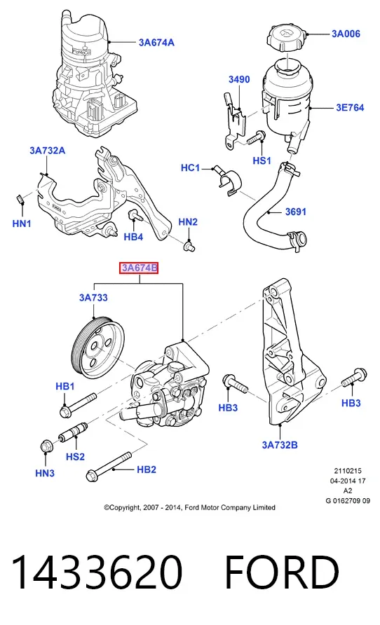 Насос ГУР 1433620 Ford