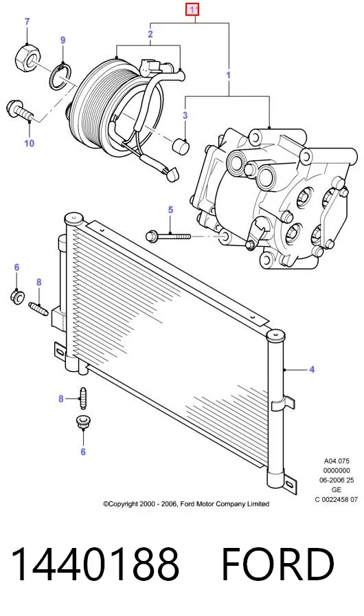 Компресор кондиціонера 1440188 Ford