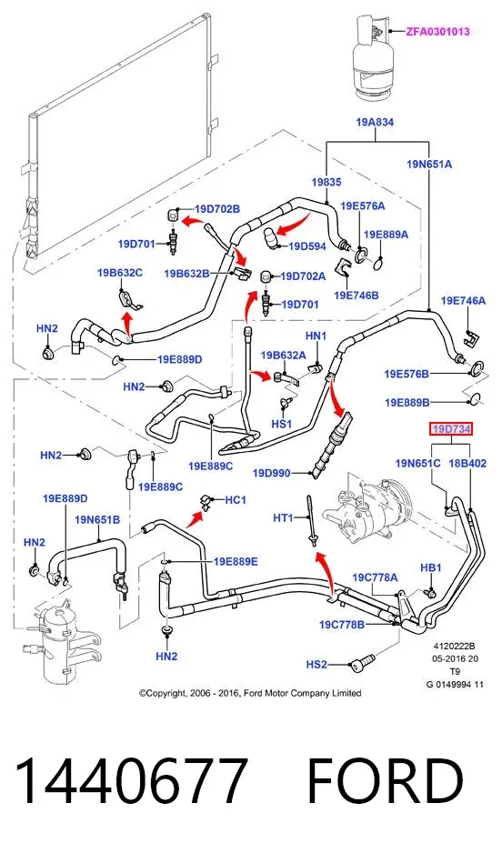 Передні тормозні колодки 1440677 Ford