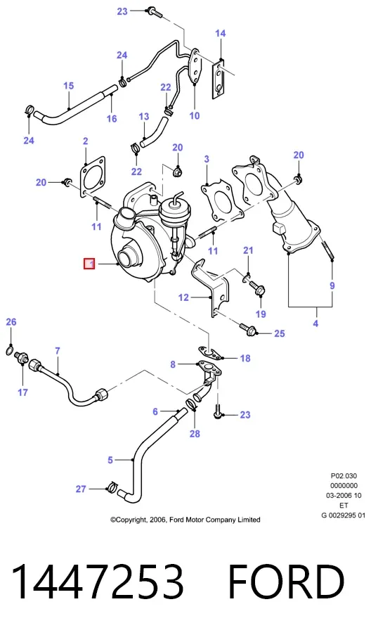 Турбіна 1447253 Ford