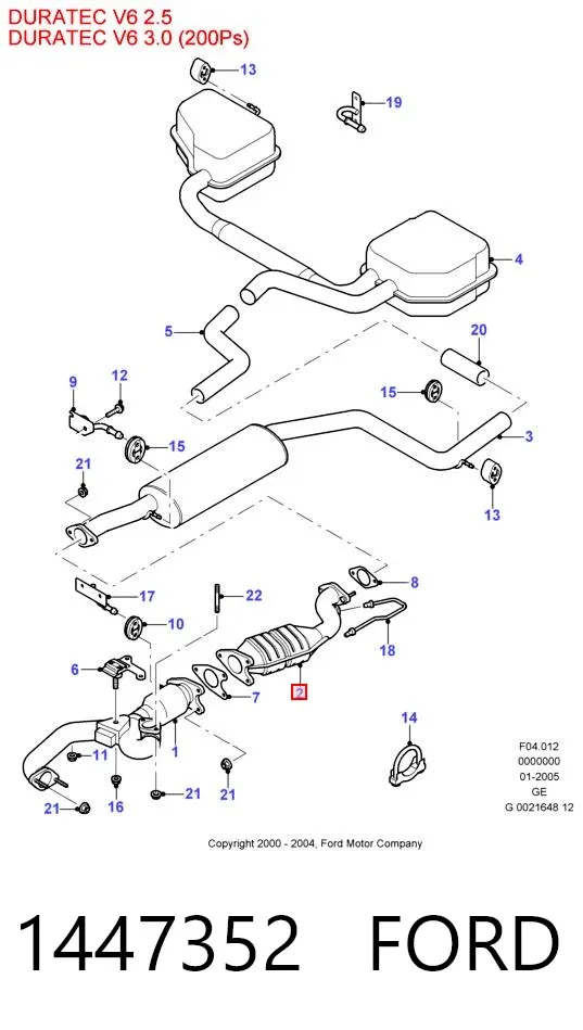 Каталізатор 1447352 Ford